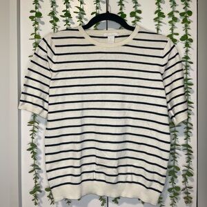 H&M Basics - Striped Knitted Blouse - Small